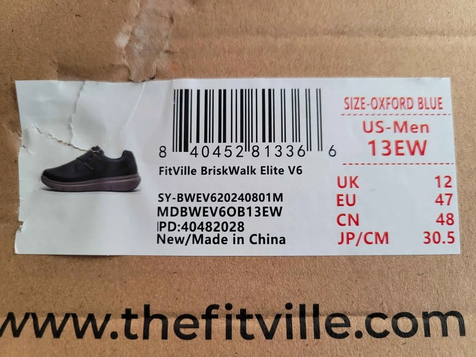 FitVille BriskWalk Elite V6 Dress Shoes - Men’s 13 EW - photo 4