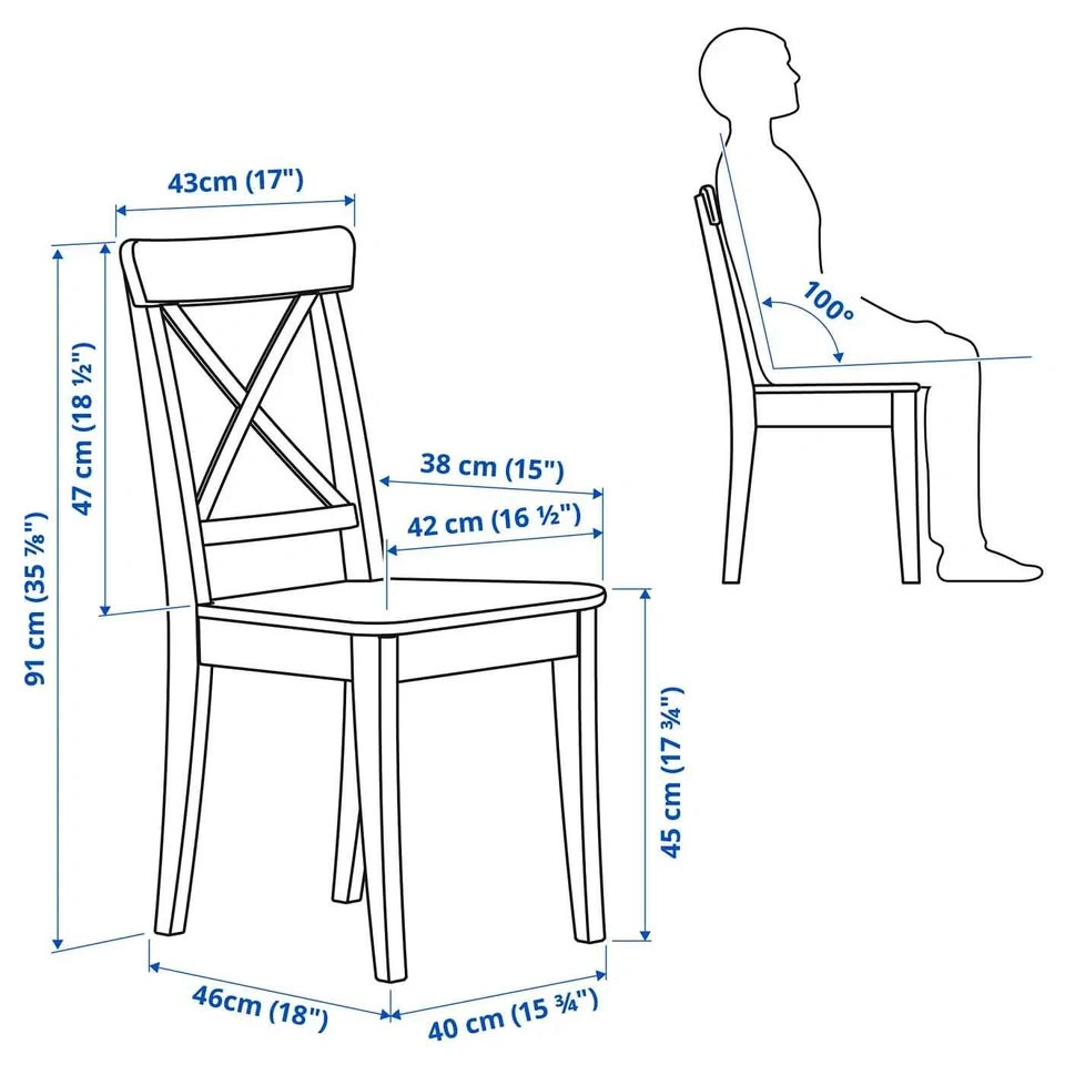 IKEA Dining Chair IN GOLF - White - photo 5