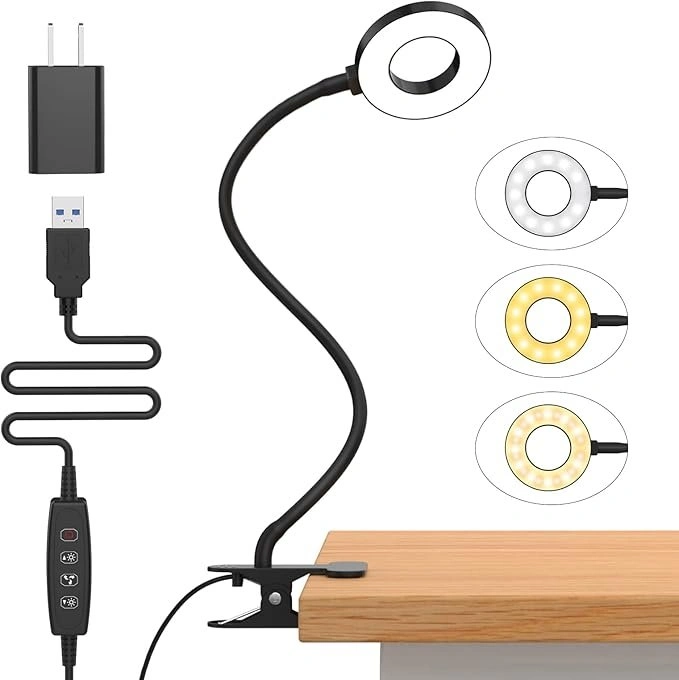 LED Desk Lamp with Clamp, 3 Color Modes & 10 Brightness - photo 3