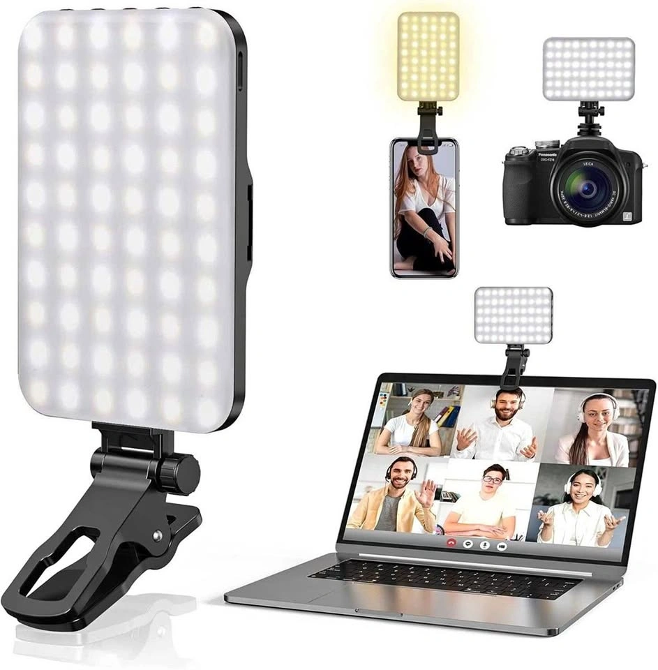 Selfie Light - 60 LED / 2200MAh - Rechargeable Clip Fill Video L