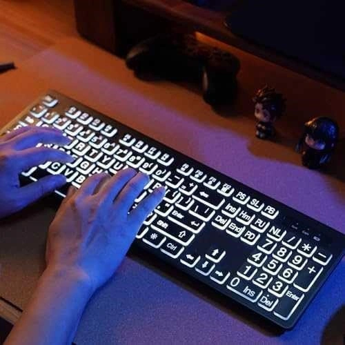 Keyboard and Mouse Combo with Big Letters - photo 2