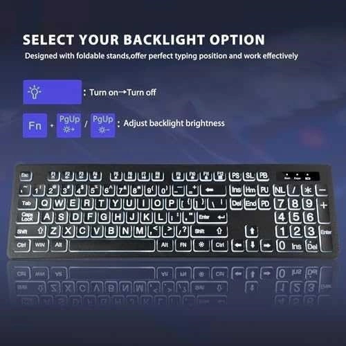 Keyboard and Mouse Combo with Big Letters - photo 3