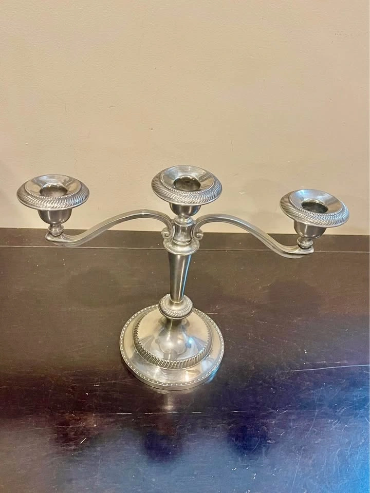 Silver plated toned 3-Arm Candelabra - photo 2