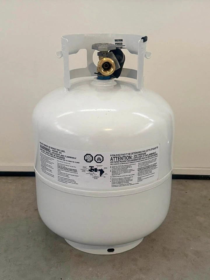 Filled propane tank