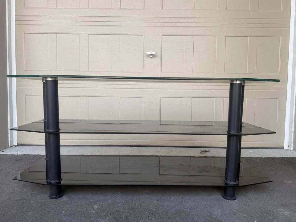 3-Tier Glass TV Stand - photo 3