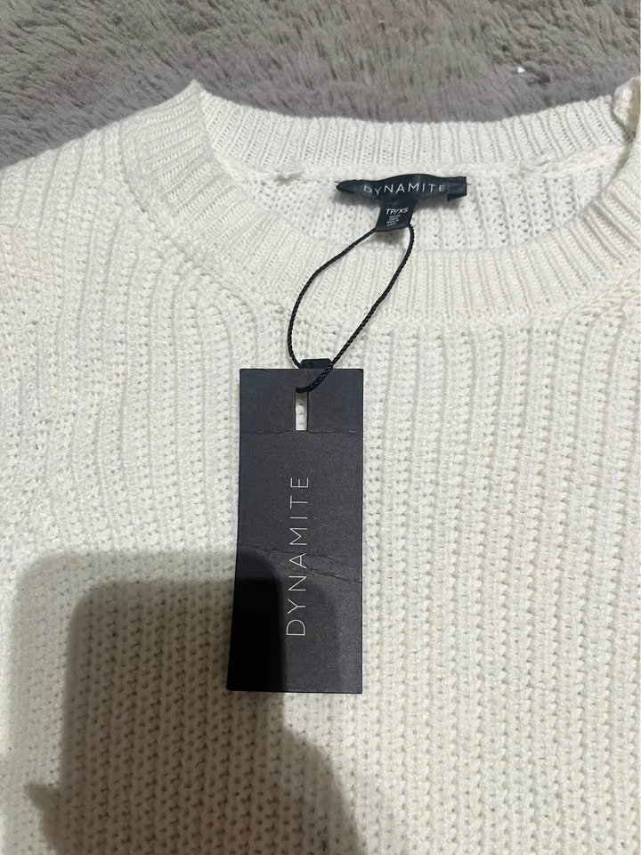 White sweater Dynamite - photo 2