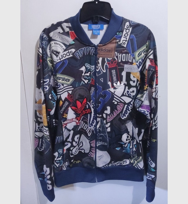 Adidas AOP Firebird Logo Track Top Size M Menswear