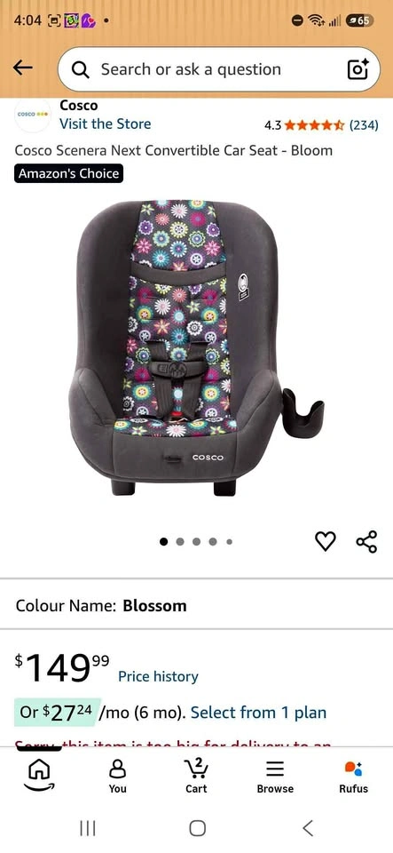 Bnib child safety car seat