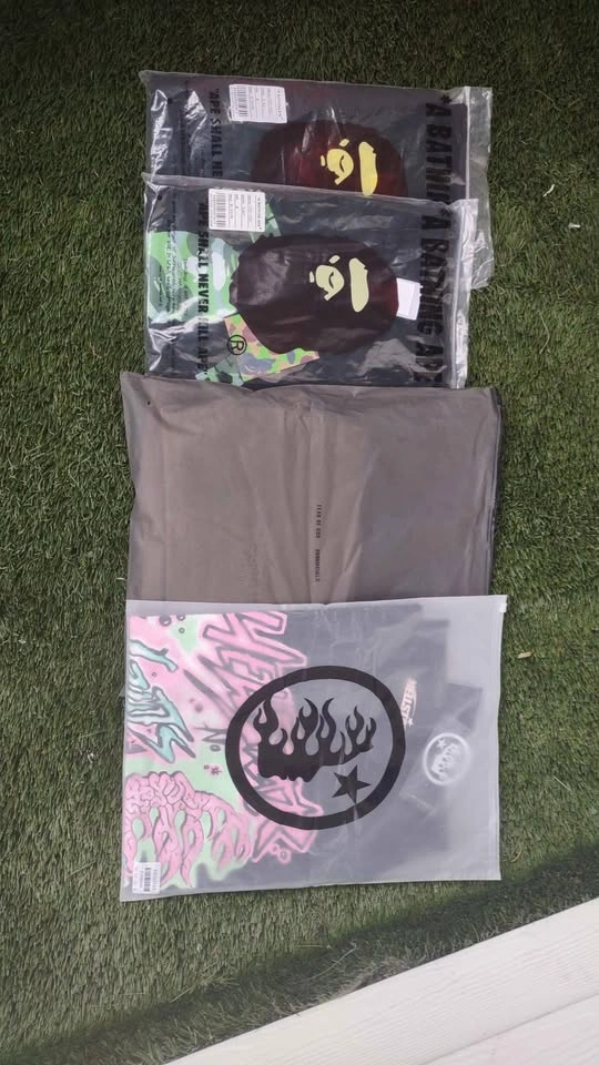 BAPE, Hellstar, and Fear of God Essentials T-Shirts
