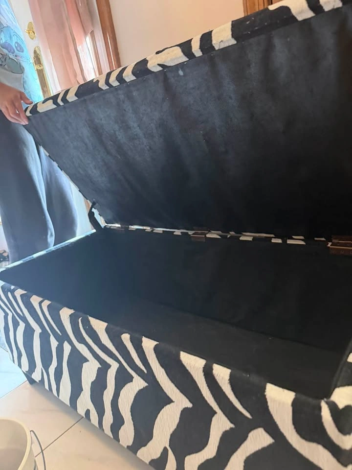 Black and white storage bench - photo 3
