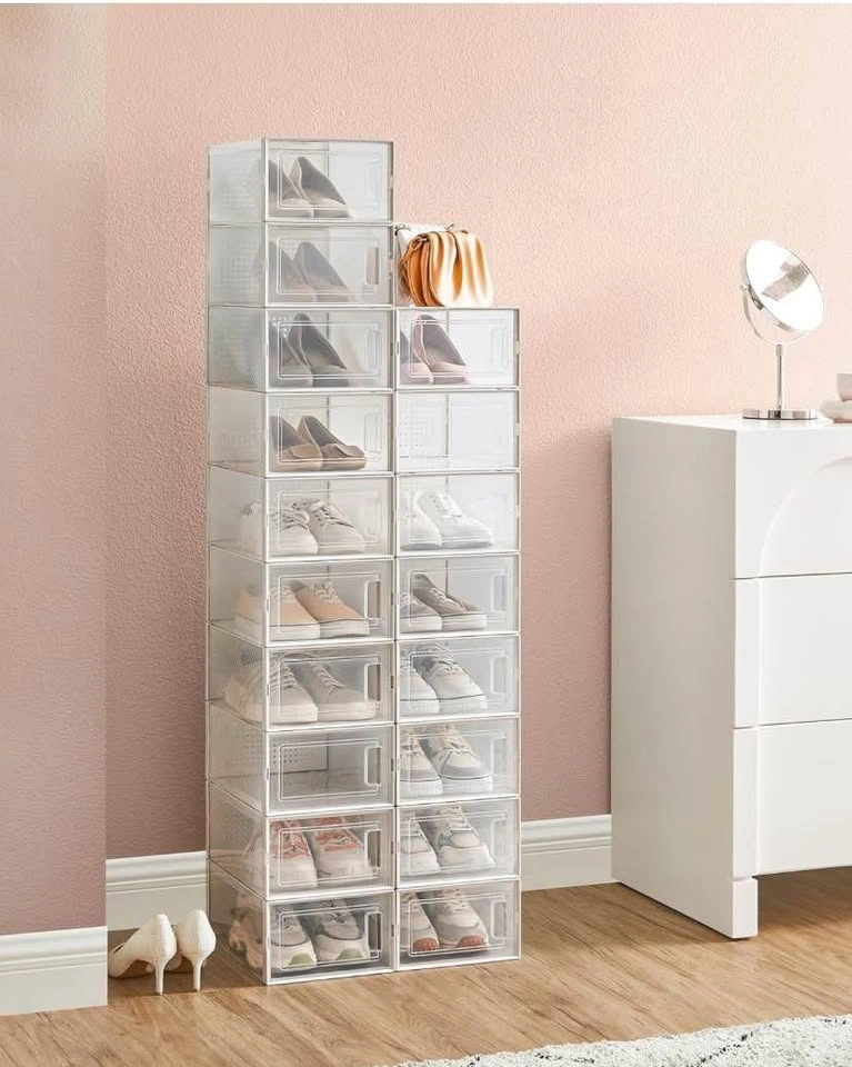 Shoe Boxes - Set of 18 Clear Stackable Storage - photo 5