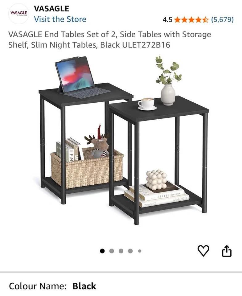 Set of 2 Side Tables | End Tables *UNASSEMBLED* - photo 4