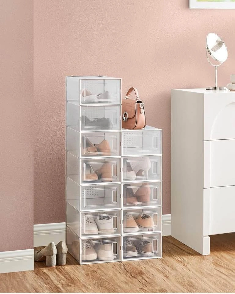 Stackable Clear Shoe Boxes (12 Pack) UNASSEMBLED - photo 2