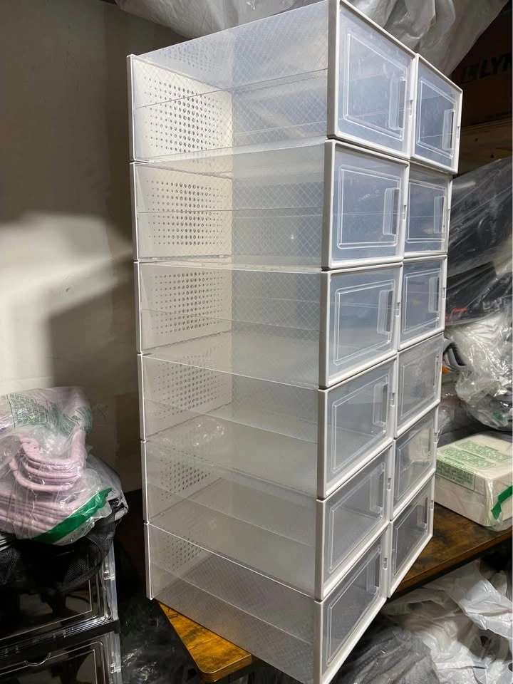 Stackable Clear Shoe Boxes (12 Pack) UNASSEMBLED - photo 3