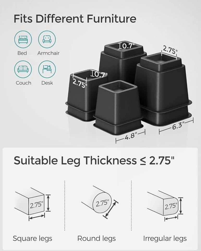 8 Heavy Duty Bed Lifts - Bed Risers - Brand New - photo 5