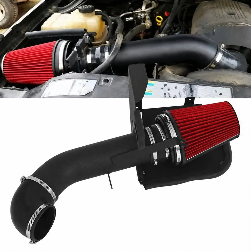 Cold Air Intake for GM Trucks (Black/Red)