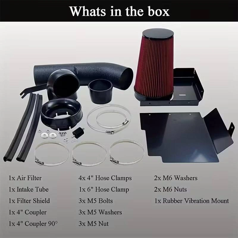Cold Air Intake for GM Trucks (Black/Red) - photo 5