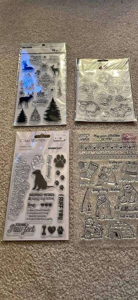 Kaisercraft and Recollections Clear Stamp Sets - 4 Packs