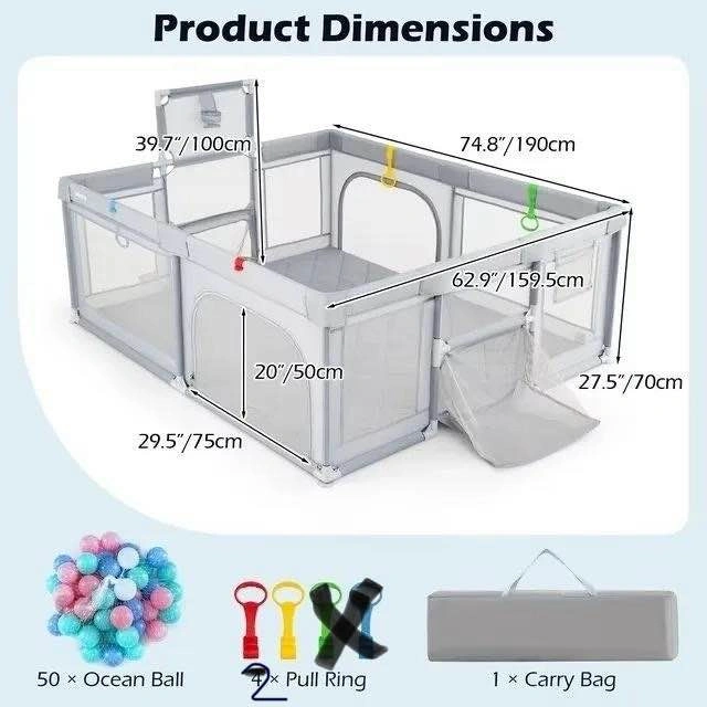 Large Baby Playpen with Sports Activity - photo 2