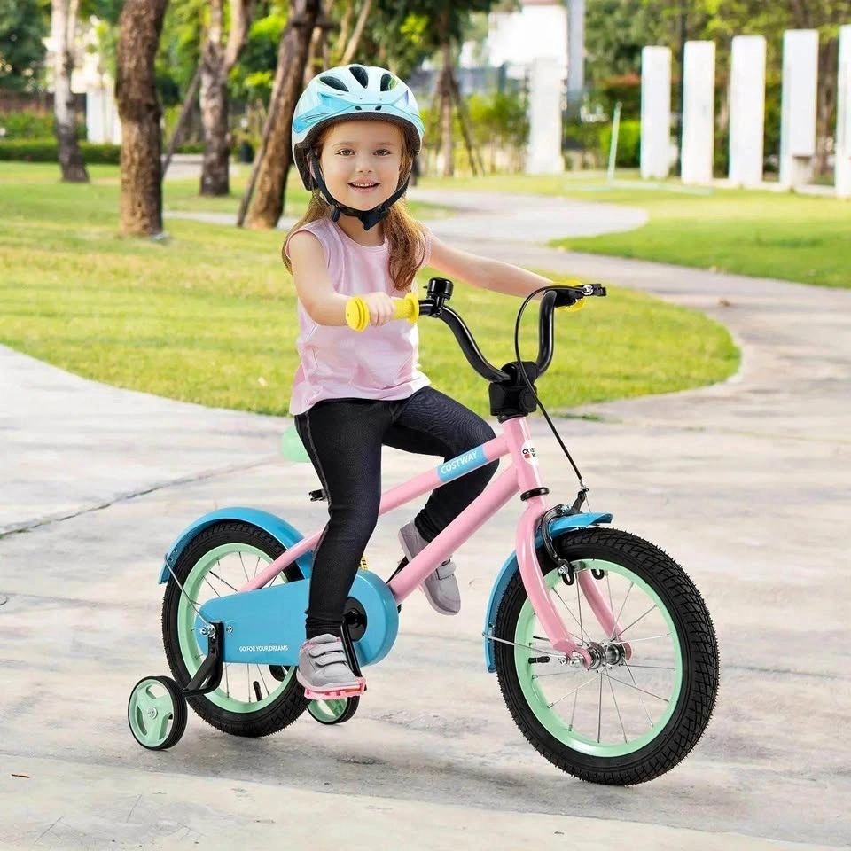 12 Inch Pink Kids Bike with Training Wheels