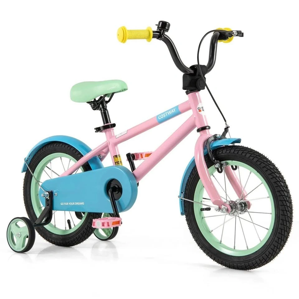 12 Inch Pink Kids Bike with Training Wheels - photo 2