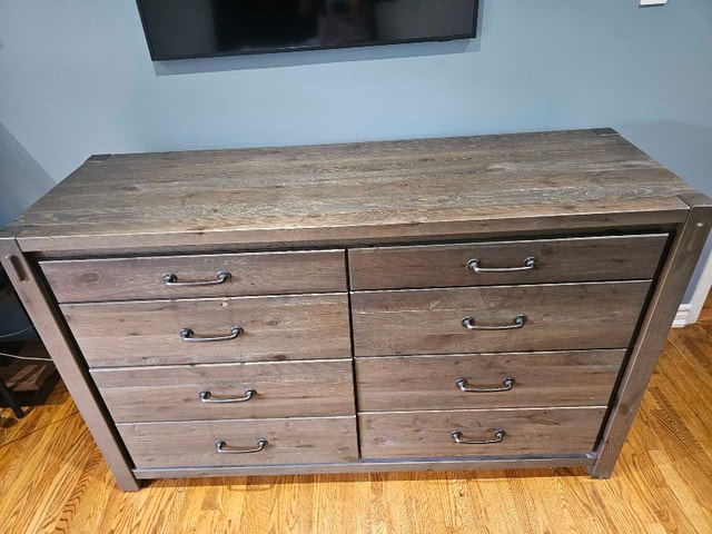 Rustic Gray 8-Drawer Double Dresser - Solid Wood Style - photo 2