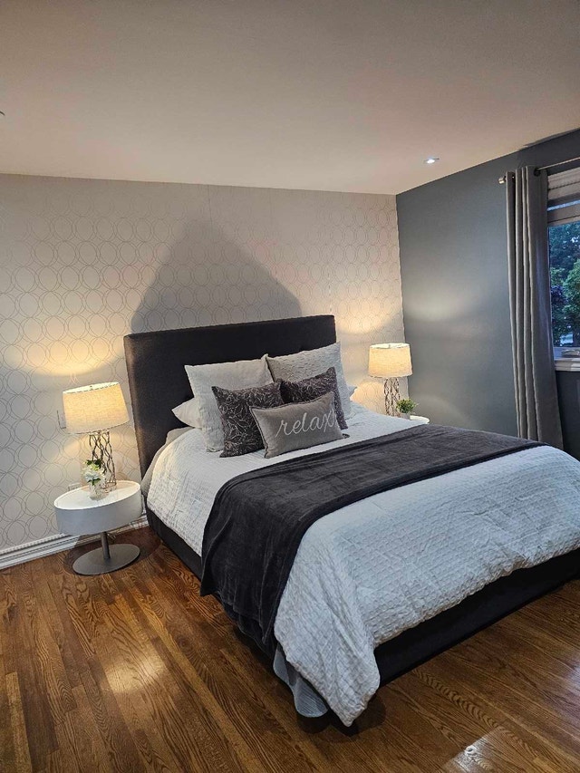 Dark Gray Tufted Queen Bed Frame