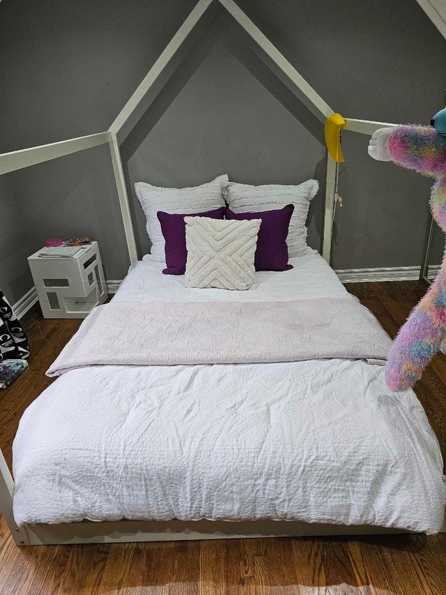 Coco Village Wooden House BedFrame Mattress - Full / Double Size - photo 2