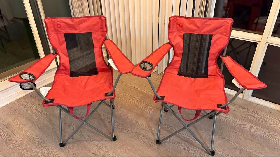 Folding Camp Chairs 2 - Red Ozark Trail