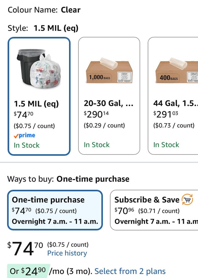 60 Gallon Clear Trash Bags - 100 Pack - 38" x 58" - 1.5 Mil - photo 3