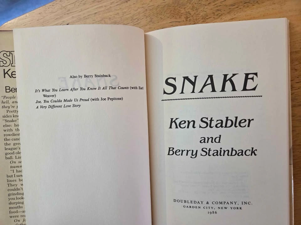 Snake - Ken Stabler Autobiography 1986 First Edition - photo 4