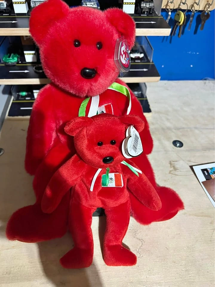 Set of two 1999 Ty Osito Mexican Flag Bears