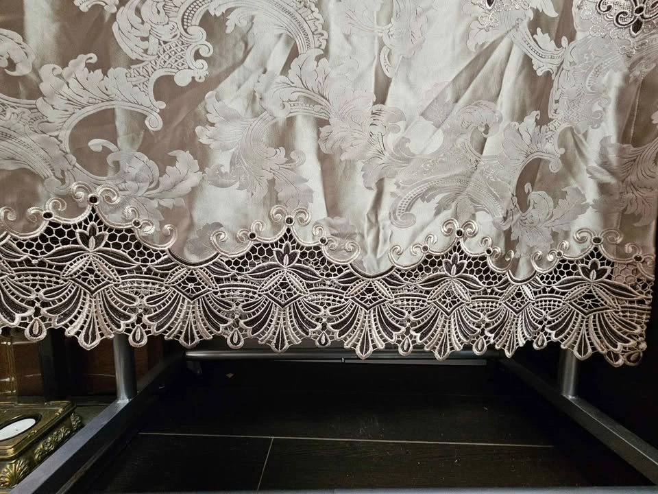 2 Beautiful Long Curtains With Inside Liner and Hooks - photo 2