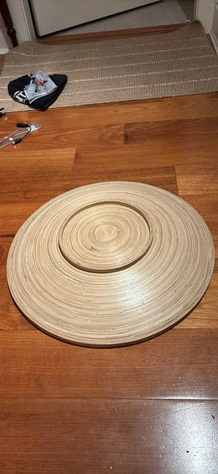 Large Coiled Bamboo Serving Platter 18 inch - photo 2