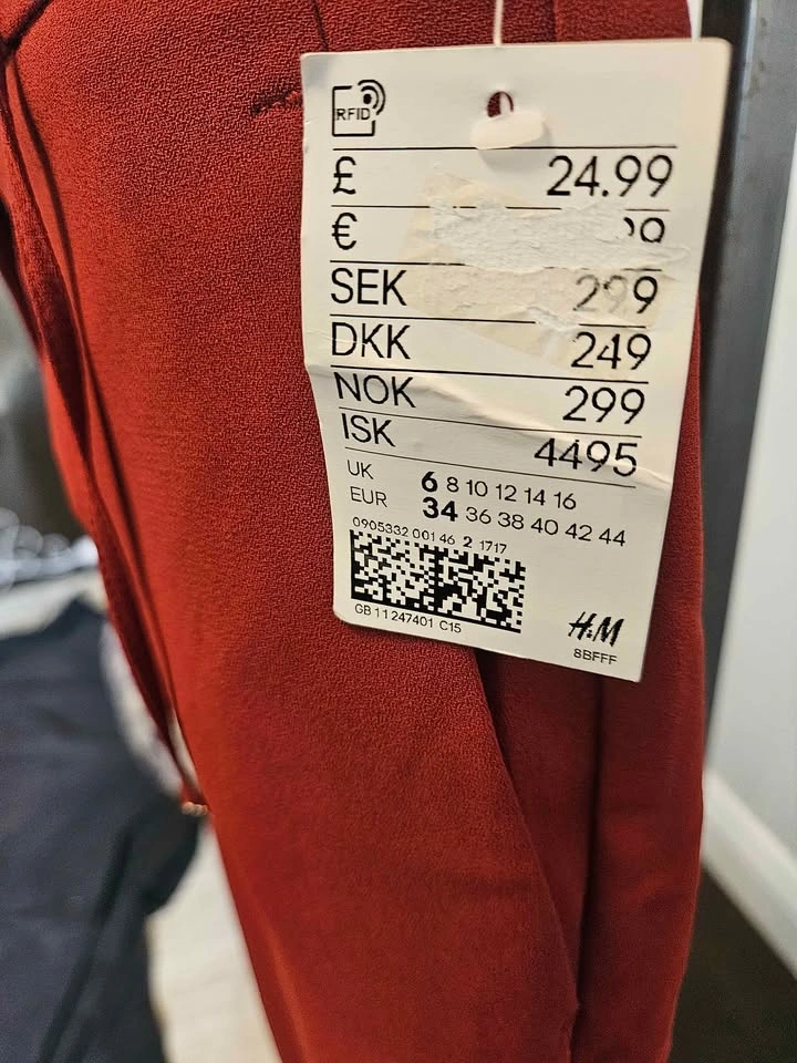 H&M Red Pants- with tag, brand new, never used. - photo 4