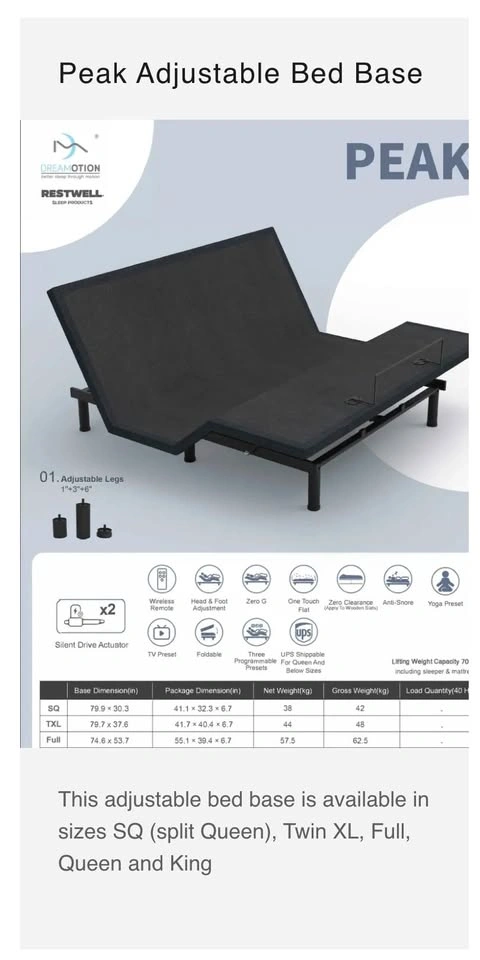 Adjustable Bed Base/ Bed Frame - photo 2