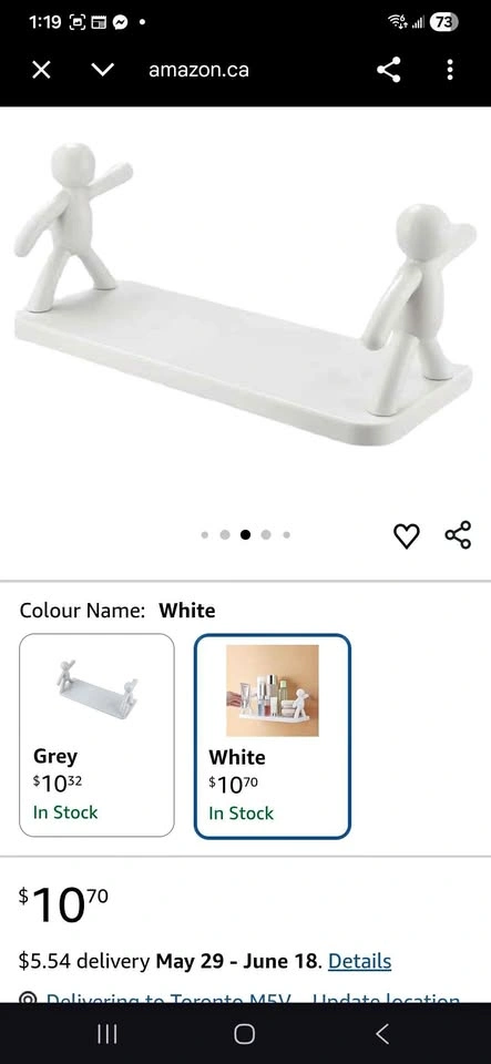 Storage Space Wall Mounted Shelf, No Hole Installation