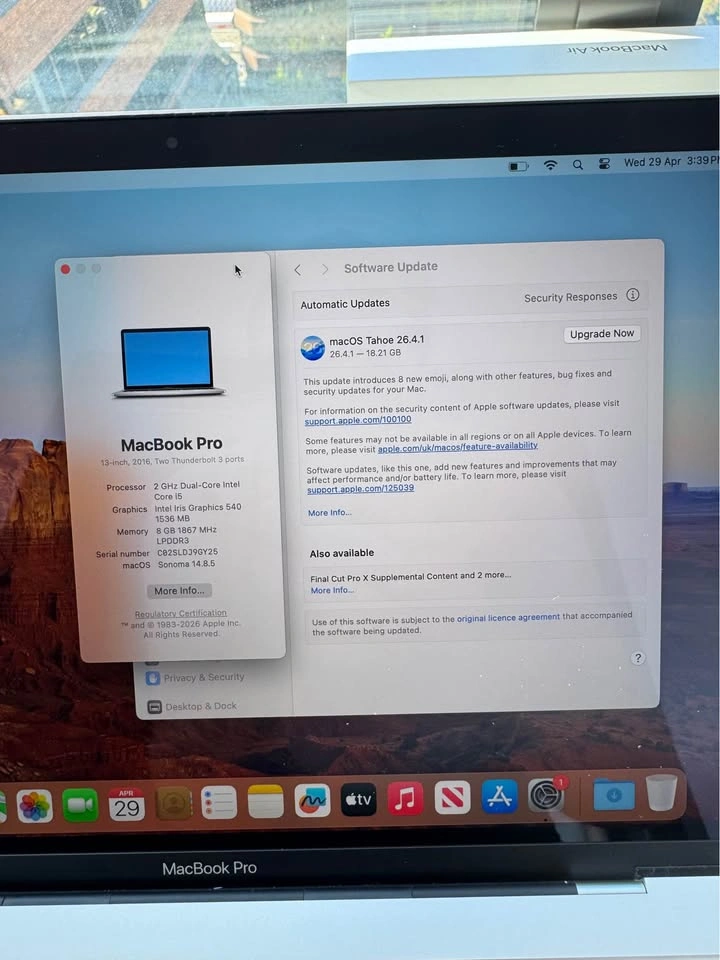 MacBook Pro 2016 256GB + Office 2024 + Final Cut Pro - photo 3