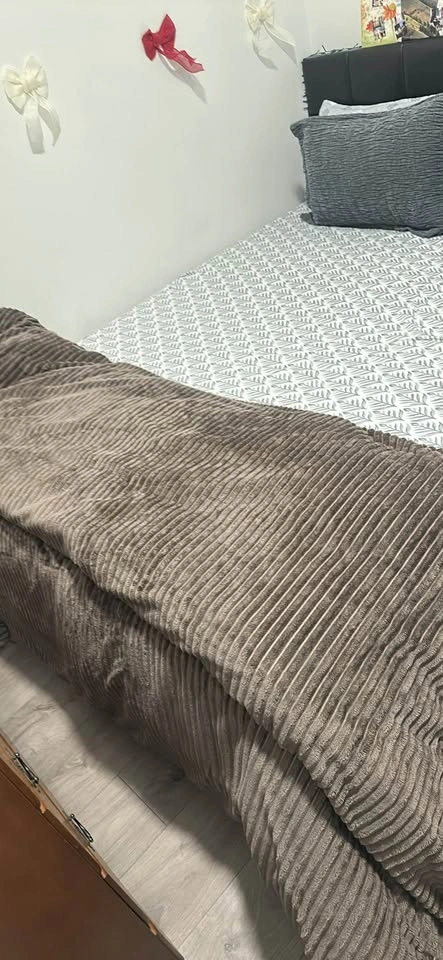 Dark Gray Corduroy Comforter Set - photo 2
