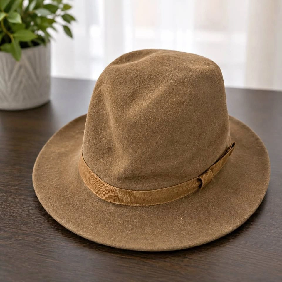 Brown Suede/Felt Outback Hat – Classic Western Style