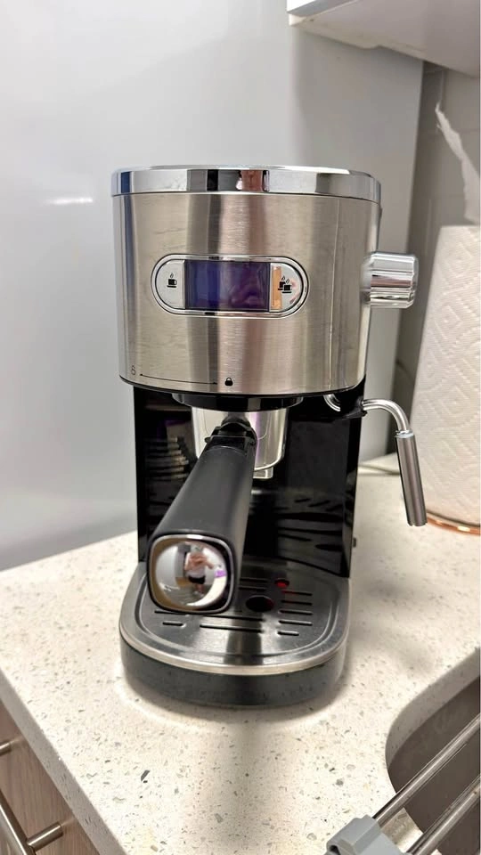 Steel 20 Bar Espresso Machine with Milk Frother + Pitcher