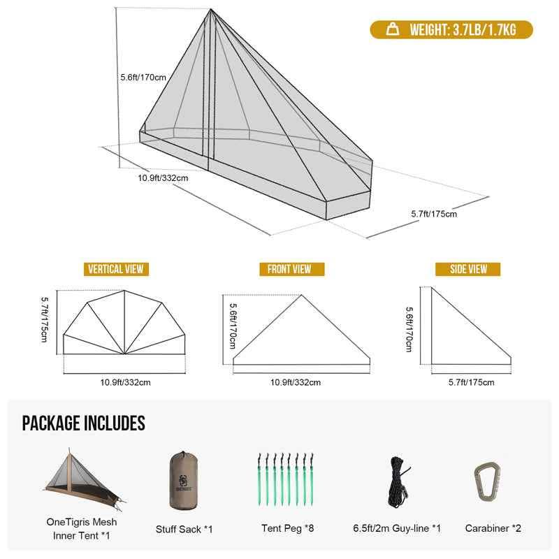 Mesh Inner Tent 04 - for Onetigris Roc Fortress Hot Tent - photo 3