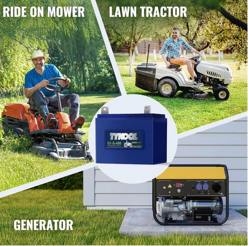 TYKOOL 480CCA 12AH Group U1 Lithium LiFePO4 Lawn Mower Battery - photo 4