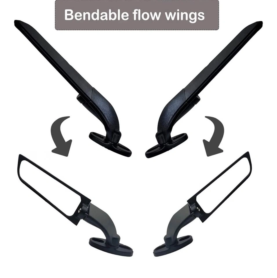 Large Size Motorcycle Wing Rearview Mirrors for Sport Bikes