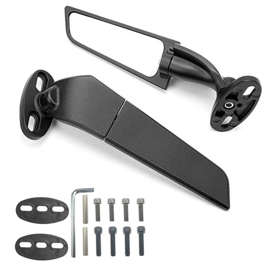 Large Size Motorcycle Wing Rearview Mirrors for Sport Bikes - photo 2