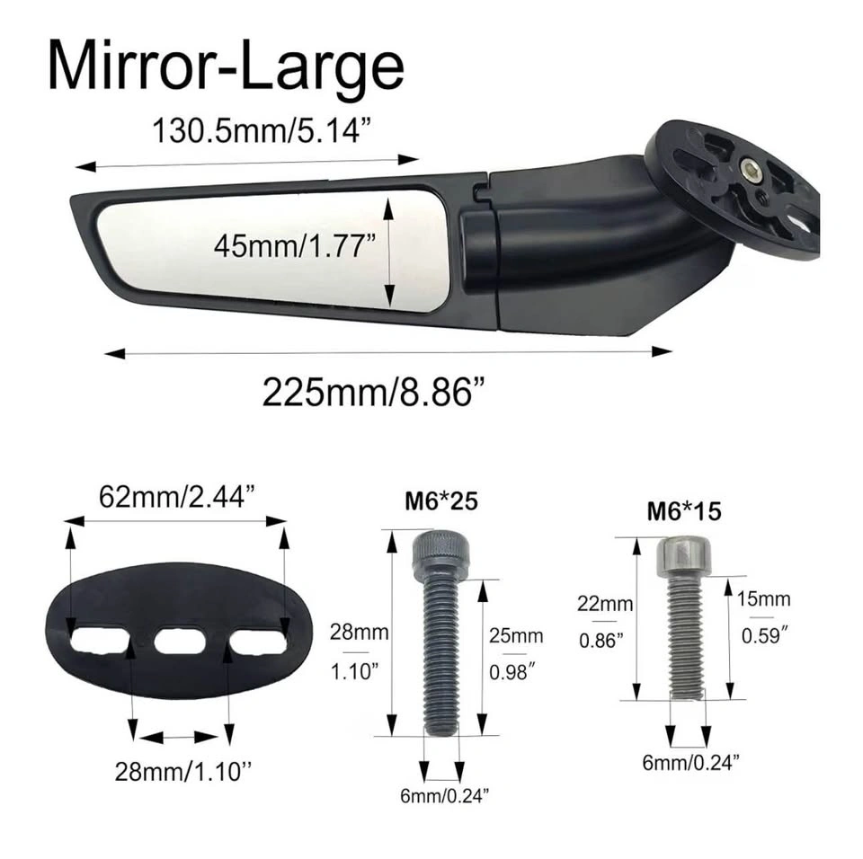 Large Size Motorcycle Wing Rearview Mirrors for Sport Bikes - photo 4