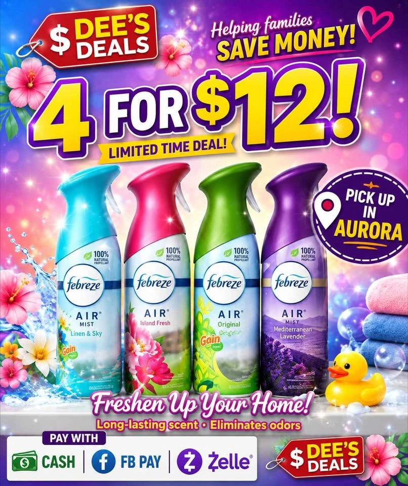 Febreze sprays 4 for $12 - photo 5