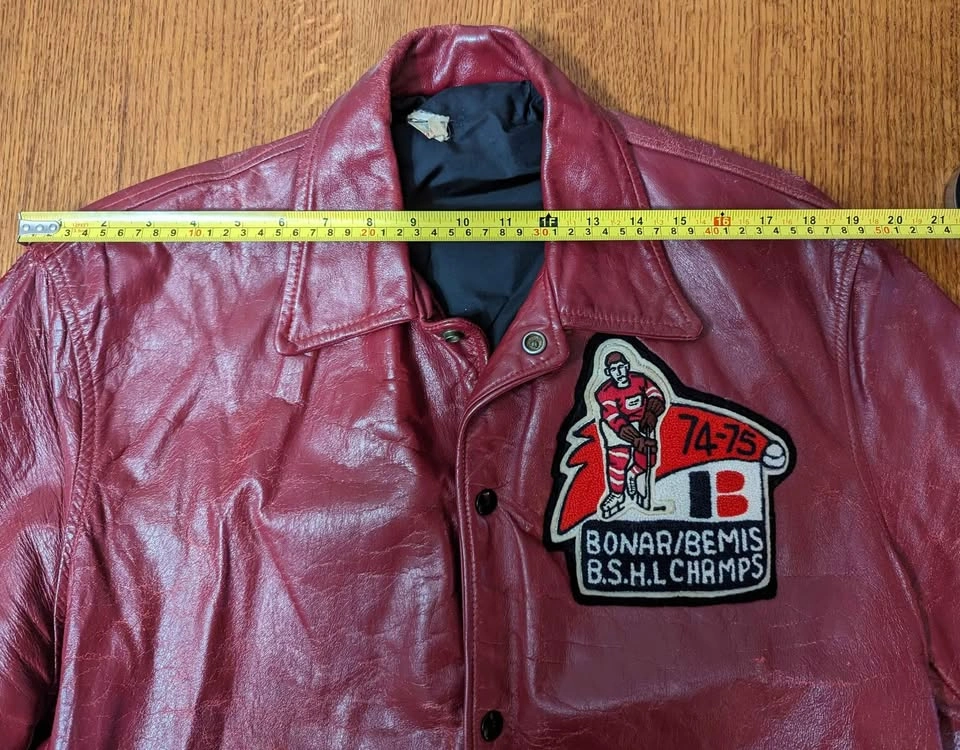 Vintage 70's Leather hockey jacket - photo 3