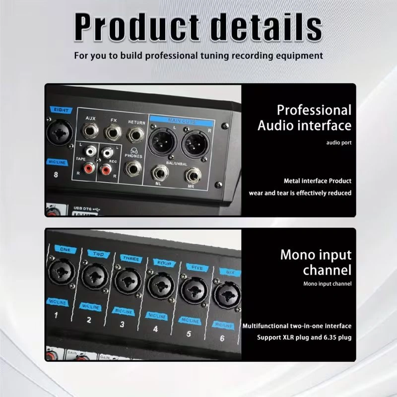 8 Channel Audio Mixer Board with Mobile Wireless Control - photo 3