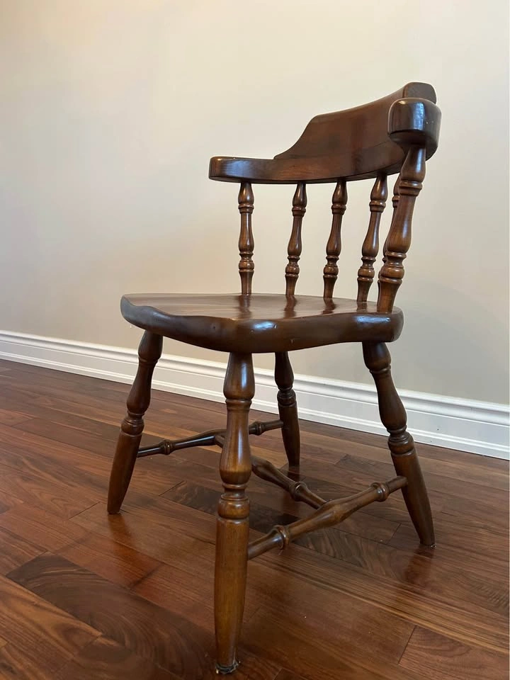 Vintage English Penny Dining Arm Chairs – Set of 6 - photo 3
